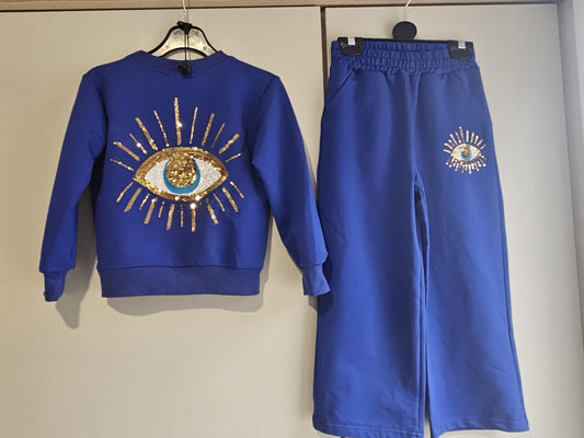 Blue Sequin Eye Tracksuit