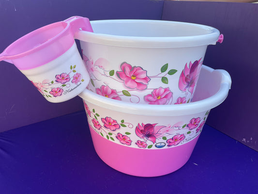 Pink Joyo Bucket & Bowl Set